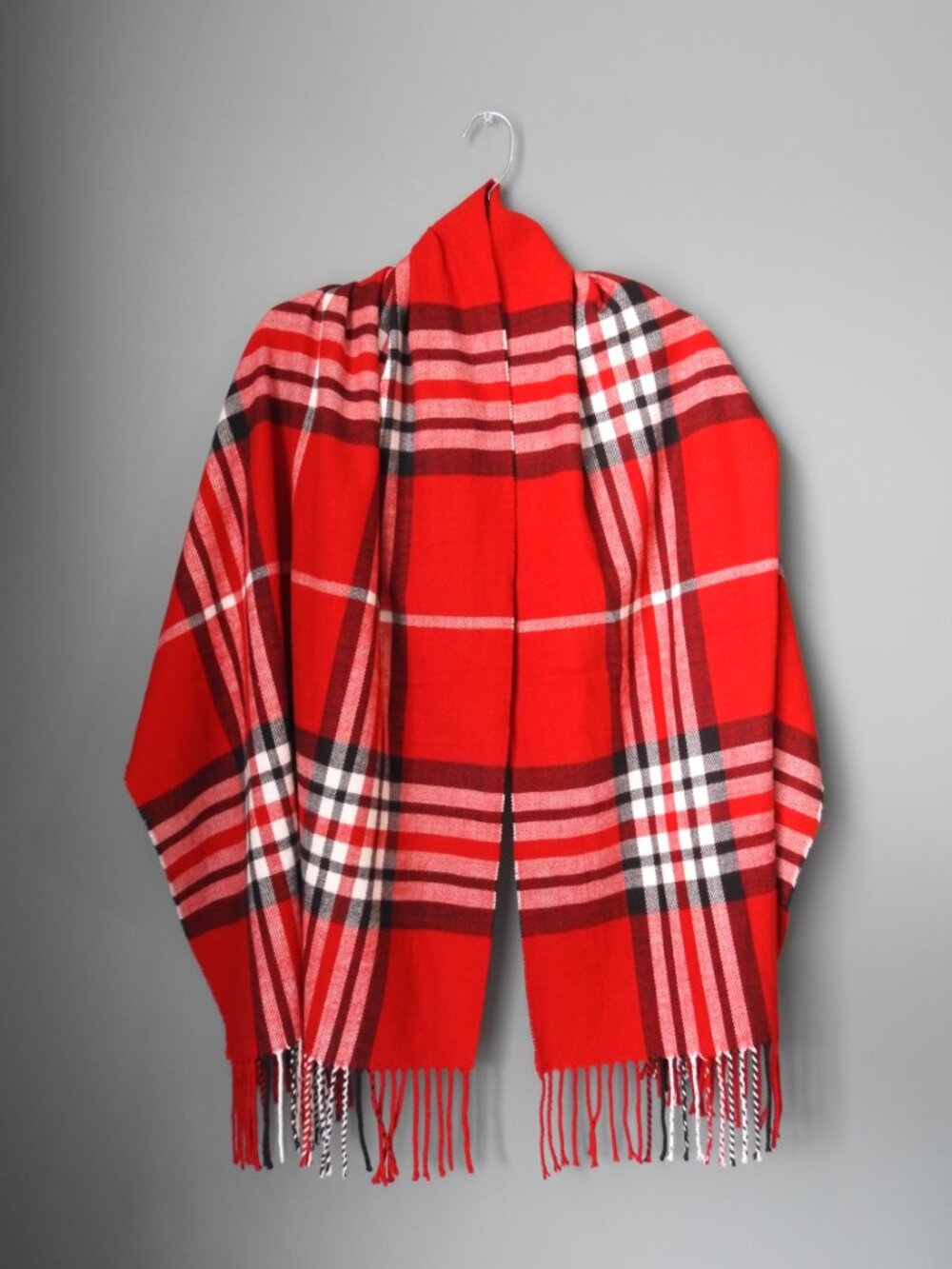 V.Fraas German Cashmink Yarn Plaid Winter Scarf - Picture 5 of 9